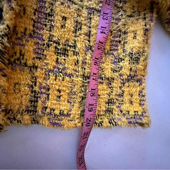 Zara Yellow Co-ord Eyelash Textured Knit 3 Button Clueless Vibes Cardigan NWOT S - Picture 15 of 16